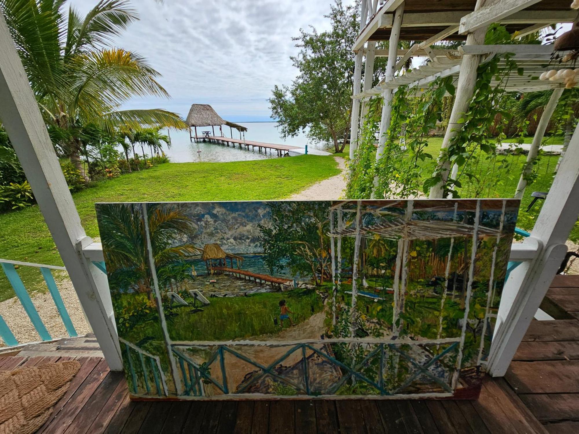 Cabana Con Muelle Privado En La Laguna De 巴卡拉尔 外观 照片